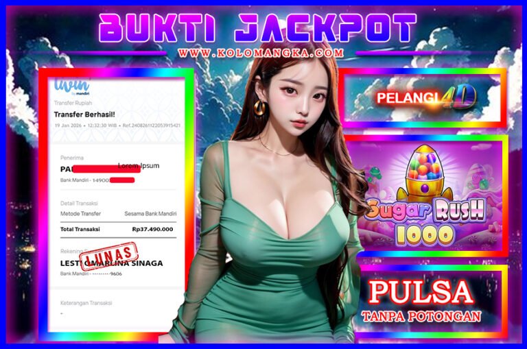 BUKTI JP MEMBER PELANGI4D 19 JANUARI 2026