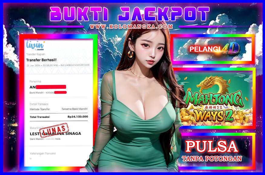 BUKTI JP MEMBER PELANGI4D 25 JANUARI 2026