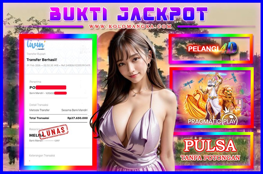 BUKTI JP MEMBER PELANGI4D 01 FEBRUARI 2026