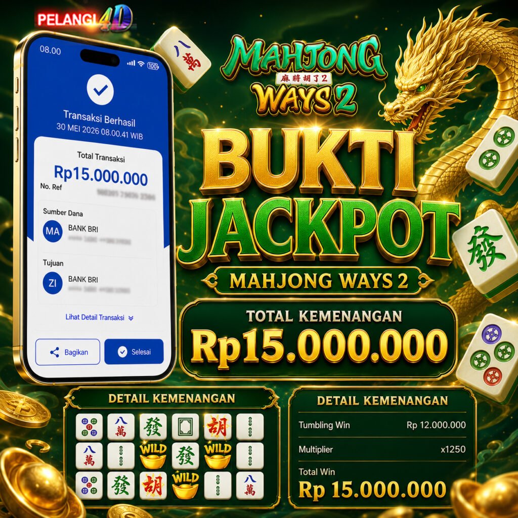 BUKTI KEMENANGAN SLOT PG SOFT PELANGI4D 30 MEI 2026