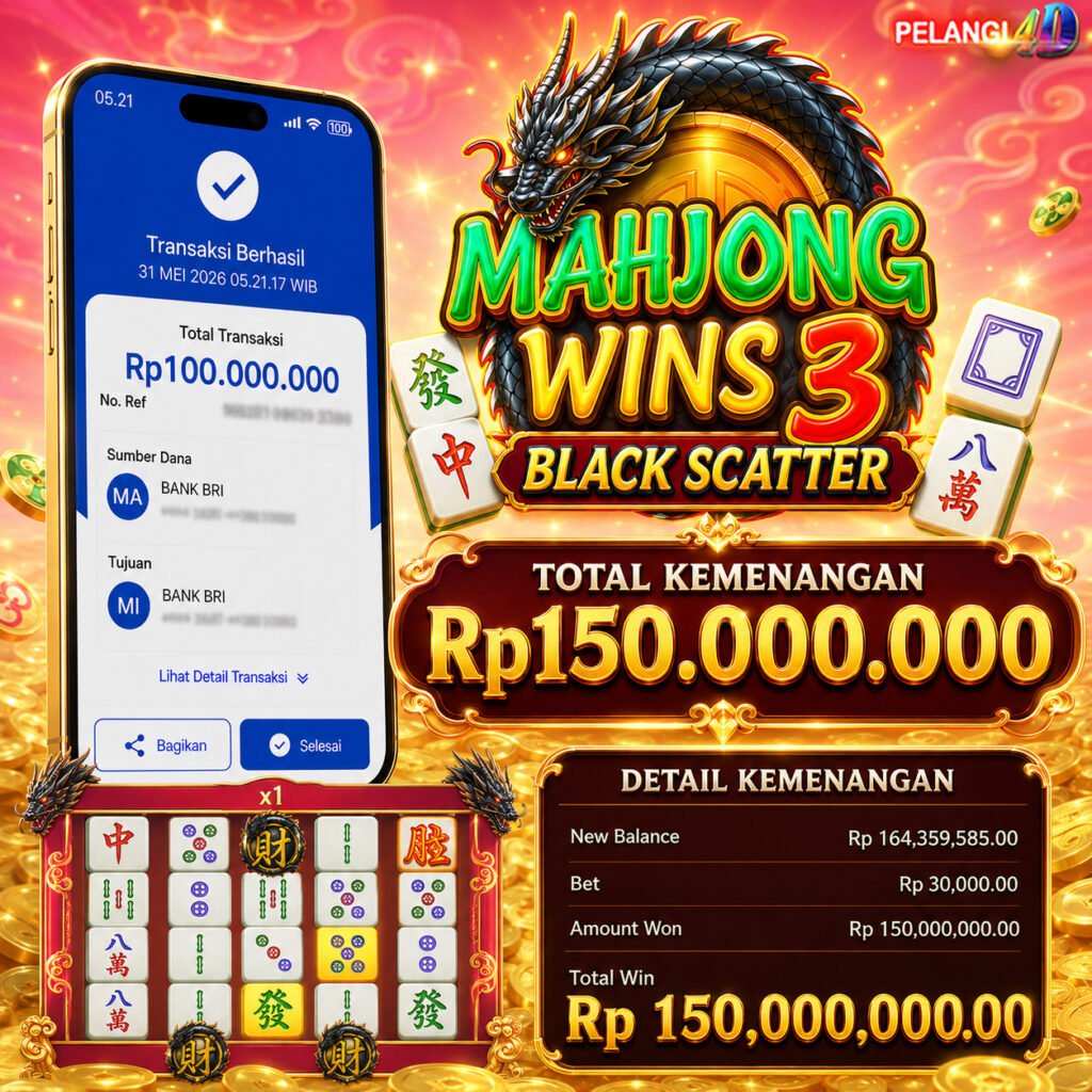 BUKTI KEMENANGAN SLOT PRAGMATIC PLAY PELANGI4D 31 MEI 2026